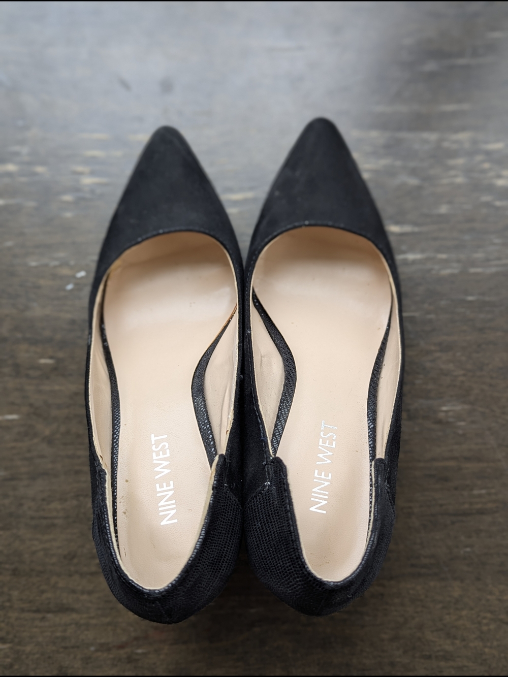 Nine West Women's Black Pointed Toe Flats
